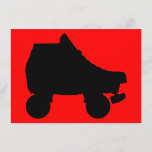 Invitation sillouette de patin de rouleau