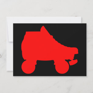 Invitation sillouette en patins à roulettes