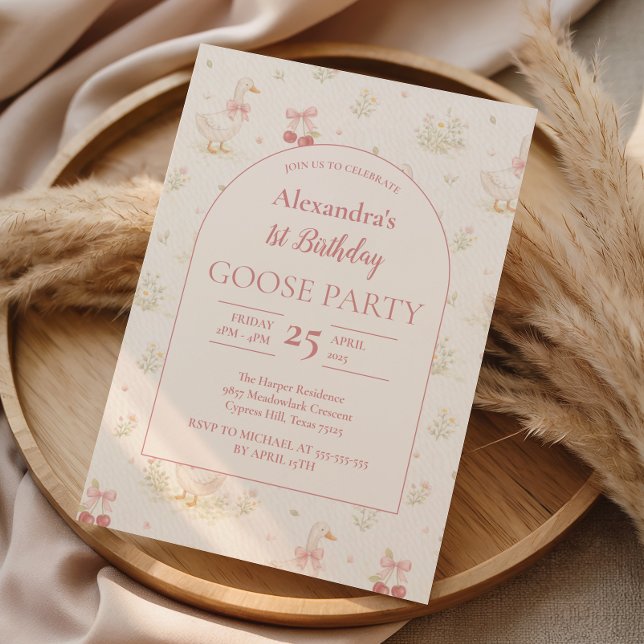 Invitation Silly Goose 1st Birthday Baby Shower (Créateur téléchargé)