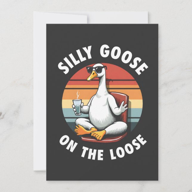 Invitation Silly Goose sur Loose Meditation Yoga Retro (Devant)