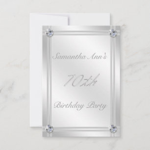Invitation Silver and Diamond Effect 70e anniversaire