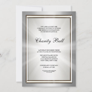 Invitation Silver Corporate Event Party
