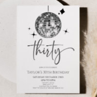 Silver Disco Ball Trente fête d'anniversaire