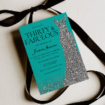 Invitation Silver Elegance 30 & Fabulous! 30th Birthday<br><div class="desc">Silver Elegance 30 & Fabulous! 30th Birthday Invitations
Variations to the invitation and matching items in our store</div>