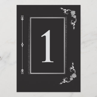 Invitation Silver Elegance Collection Wedding Table Number
