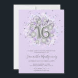 Invitation Silver Foil Sweet 16 Anniversaires Ballons Party L<br><div class="desc">Faites savoir à vos amis de marquer leurs calendriers pour votre journée spéciale avec ces belles invitations bleu poussiéreux Sweet 16. Chaque invitation présente un design festif avec de beaux ballons, parfait pour mettre l'ambiance pour une journée de plaisir et de célébration. Que vous ayez l'intention d'organiser un gala de...</div>