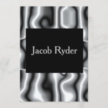 Invitation Silver Metal Bar Mitzvah