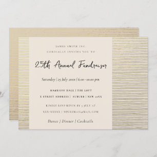 INVITATION SILVER PEACH SKETCH STRIPED LINE ÉVÉNEMENT D'ENTRE