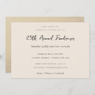 INVITATION SILVER PEACH SKETCH STRIPED LINE ÉVÉNEMENT D'ENTRE