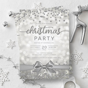 Invitation Silver Winter Glam Company Xmas Ribbon