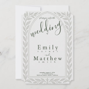 Invitation Silverleaf Elven Mariage - Vine & Arch Design