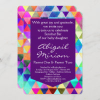 Simchat Bat Juive Baby Girl Naming Colorée