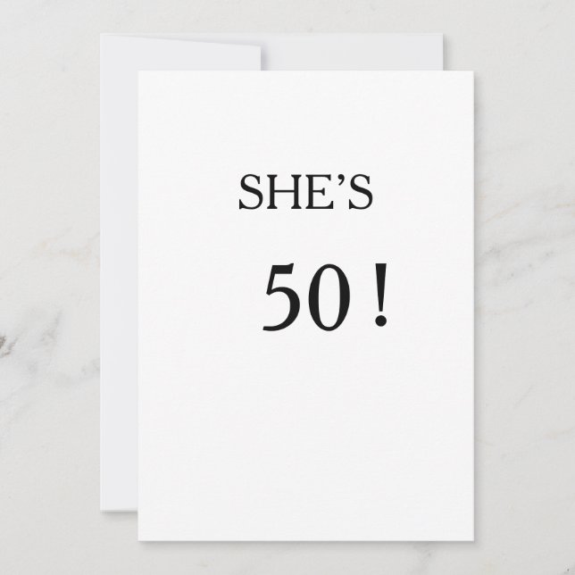 Invitation simple 50e anniversaire (Devant)