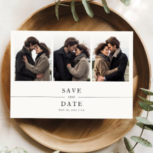 Invitation Simple 5 photo mariage Enregistrer la date Invitat