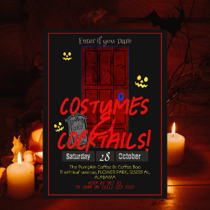 Invitation Simple adulte sombre Halloween Party mystérieuse p