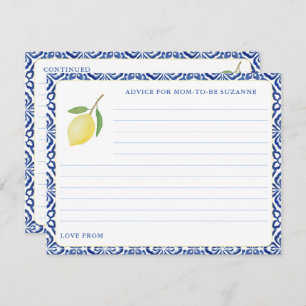 Invitation Simple Amalfi Citron Carrelage Bleu Conseils pour 