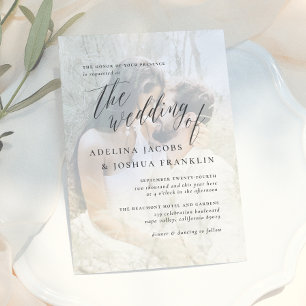 Invitation Simple Appel à l'Écriture Calligraphique Photo de