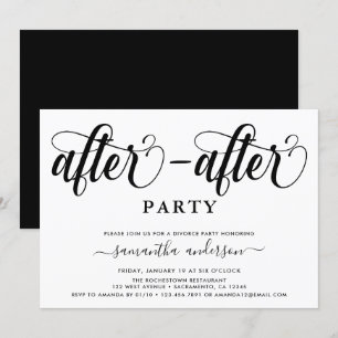 Invitation Simple après la fête de divorce