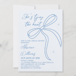 Invitation Simple Arc Bridal Shower Bleu