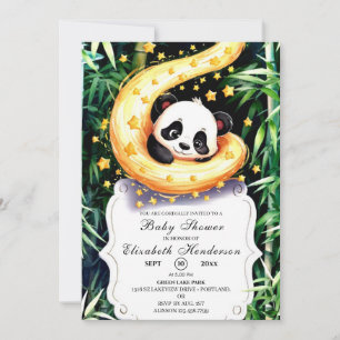 Invitation Simple Baby shower Magique Petit Panda