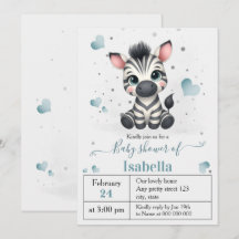 Simple baby shower mignon petit zèbre