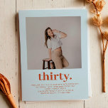 Invitation Simple Bleu Doux Minimal Photo 30e anniversaire<br><div class="desc">Simple Bleu Doux Minimal Photo 30e anniversaire Invitation</div>