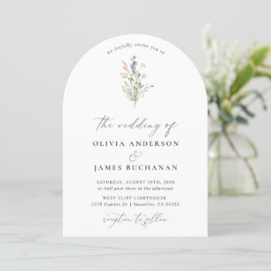 Invitation Simple Boho Spring Fleur sauvage Arch Garden Maria