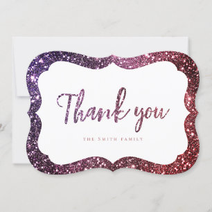 Invitation Simple Bourgogne violet parties scintillant étince