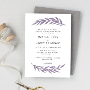 Invitation Simple Branche Formelle Libellé Printemps Mariage