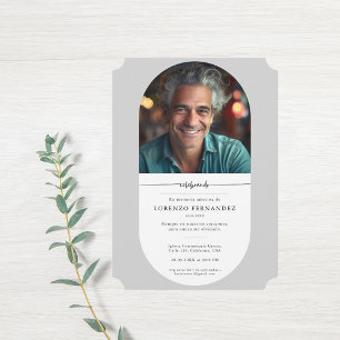 Invitation Simple calligraphie Espagne funérailles photo