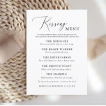 Invitation Simple calligraphie Rustique Mariage Kissing Menu<br><div class="desc">Calligraphie simple Rustique Mariage Kissing Cartes de menu</div>