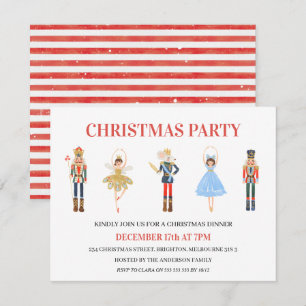 Invitation Simple Casse-Noisette à cinq personnages Fête de N