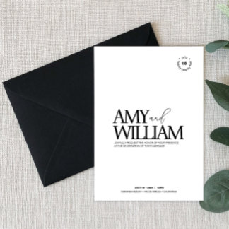Invitation Simple Chic ・ Design Moderne Minimaliste ・ Élégant