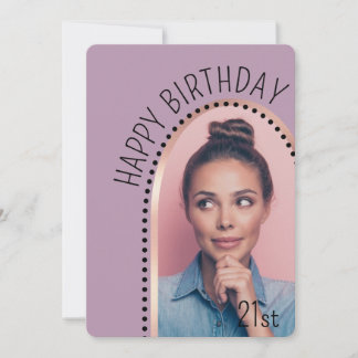 Invitation Simple Chic N'Importe Quel Âge Anniversaire Rose G