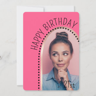 Invitation Simple Chic N'Importe Quel Âge Anniversaire Rose G