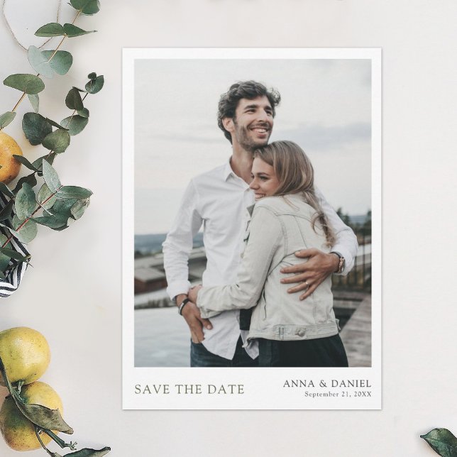 Invitation Simple Chic Photo Enregistrer la date de mariage I (Créateur téléchargé)