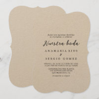 Simple classique Kraft Nuestra Boda Mariage