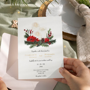 Invitation Simple classique Noël moderne minimaliste Mariage