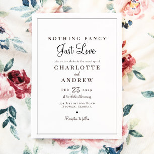 Invitation Simple Classique Rien De Fancy Just Love Mariage
