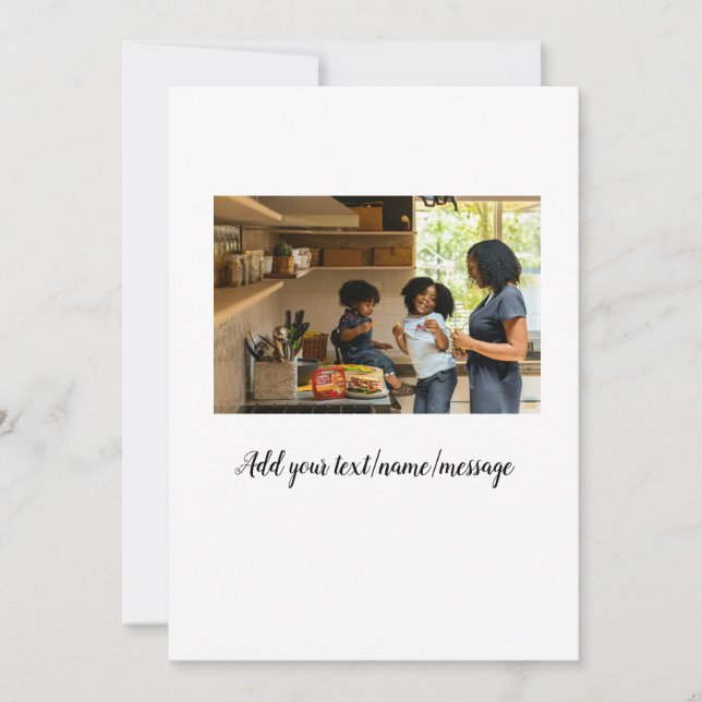 Invitation simple collage de photos nom famille maman minimal (Devant)