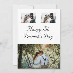 Invitation Simple collage photo minimaliste joyeux St. Patric