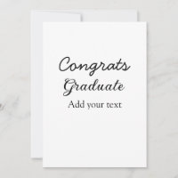 Simple congratulation graduation add your