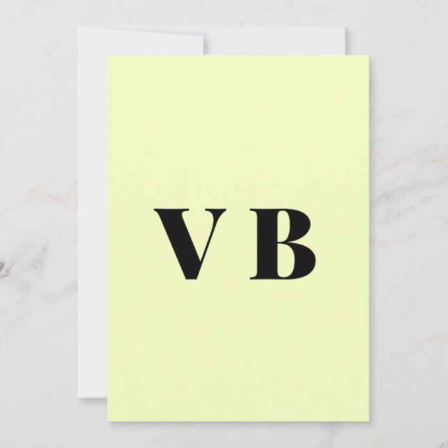 Invitation simple couleur pastel personnalisée minimale solid (Devant)