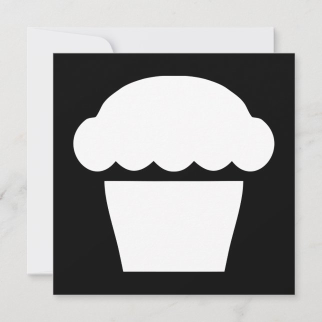 Invitation simple cupcake / muffin (Devant)