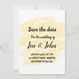 Invitation Simple date minimale d'ajout de nom place enregist