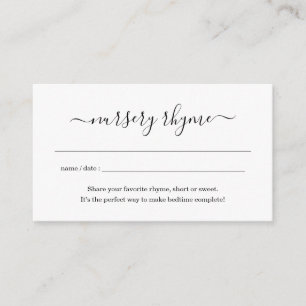 Invitation Simple de Baby Shower sur une Comptine