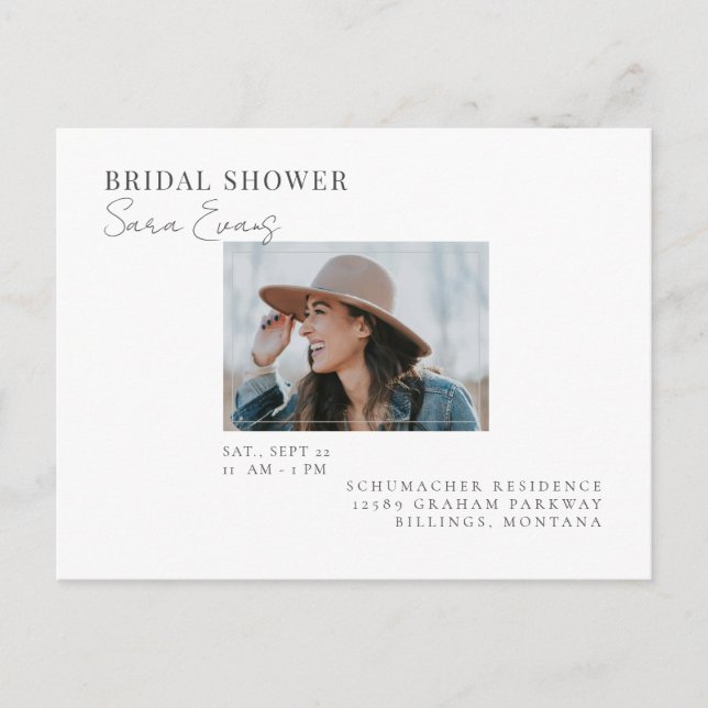 Invitation simple de bapteme de mariage en blanc a (Devant)