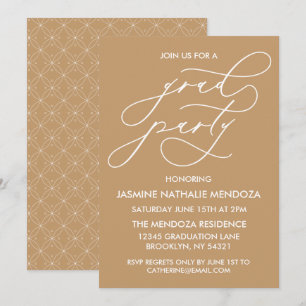 INVITATION SIMPLE DE DIPLÔME DE CALLIGRAPHIE SIMPL