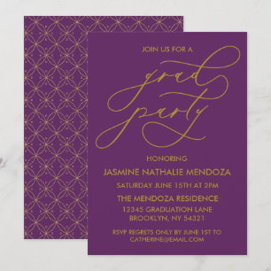 INVITATION SIMPLE DE DIPLÔME DE CALLIGRAPHIE SIMPL