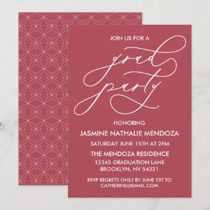 INVITATION SIMPLE DE DIPLÔME DE CALLIGRAPHIE SIMPL
